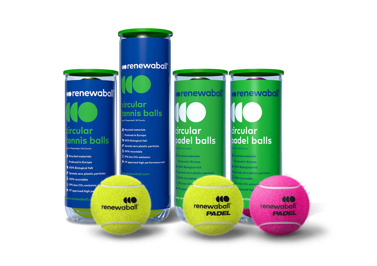 Miljoeneninvestering in 's werelds eerste circulaire tennis- en padelbal Renewaball
