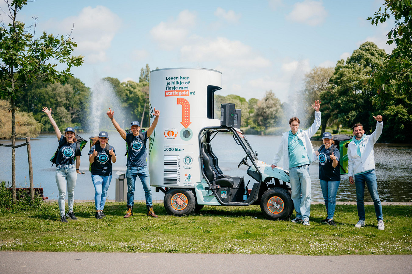 Amstel Gold Race fietst schone koers met Statiegeld Nederland en Supporter van Schoon