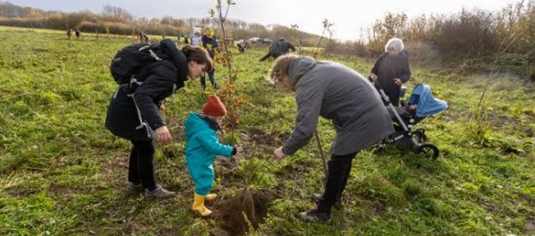 Kinderen geven officiële aftrap voor Gronings Kinderbos in Sellingen